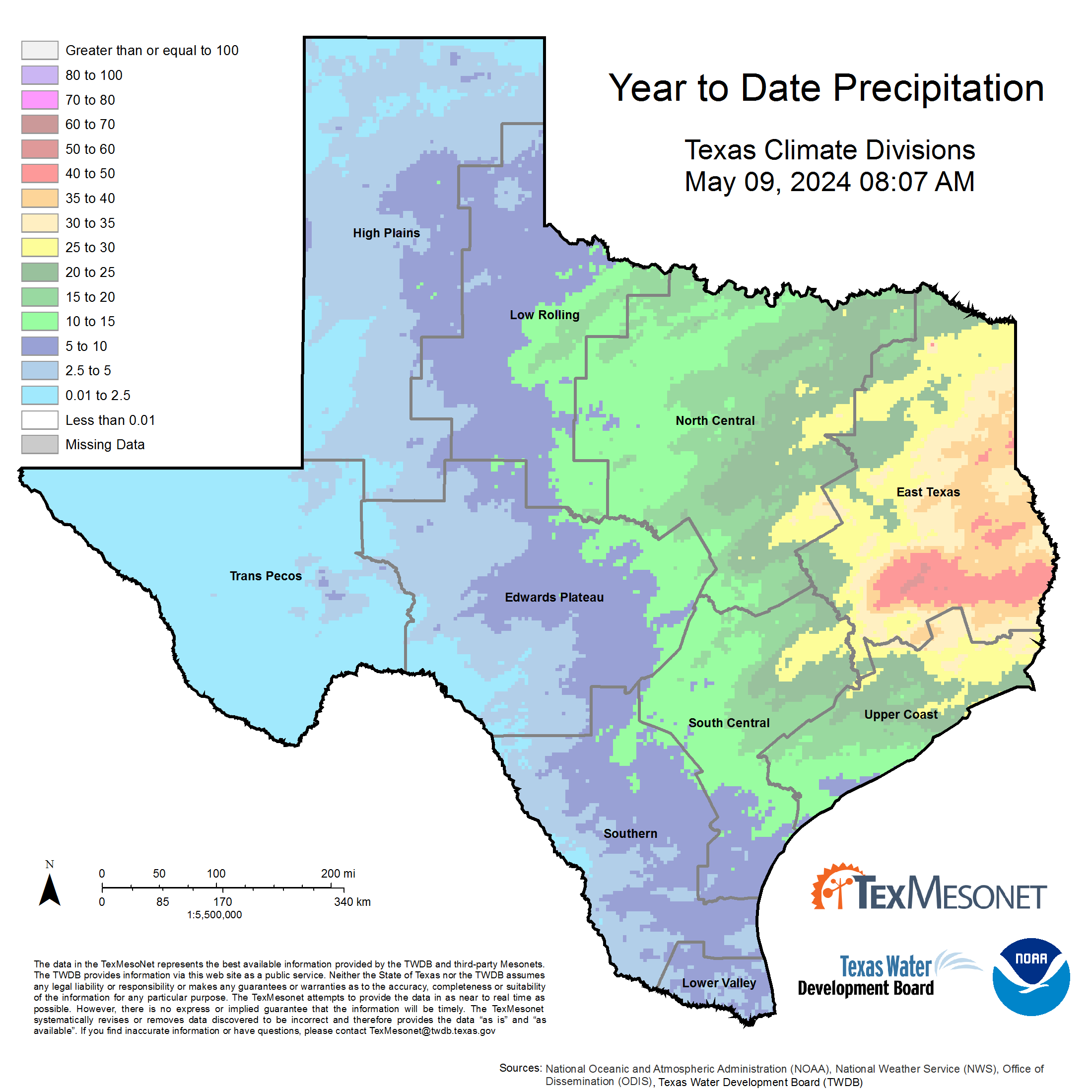 Year To Date Precip Image